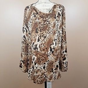 Blue Diamond Plus Size 20 Leopard Print Tunic